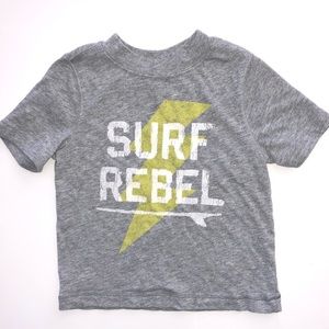 Toddler Gray Surf Rebel Shirt Sleeve Tee